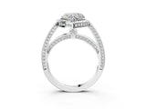 White gold Heart Cut Halo Pave Split Shank Prong Setting Ring_35