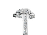 White gold Heart Cut Halo Pave Split Shank Prong Setting Ring_37