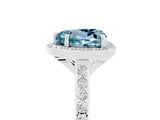 White gold Heart Cut Halo Round Diamond Pavé Band with Four-Prong Setting_5
