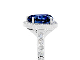 White gold Heart Cut Halo Round Diamond Pavé Band with Four-Prong Setting_5