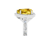 White gold Heart Cut Halo Round Diamond Pavé Band with Four-Prong Setting_5