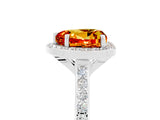 White gold Heart Cut Halo Round Diamond Pavé Band with Four-Prong Setting_5