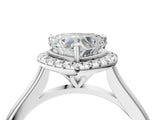White gold Heart Cut Halo Round Diamond Solitaire Engagement Ring with Pave Band and Four-Prong Setting_11