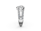 White gold Heart Cut Halo Split Shank Diamond Ring with Four-Prong Setting_78
