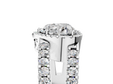 White gold Heart Cut Halo Split Shank Diamond Ring with Four-Prong Setting_84