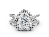 White gold Heart Cut Halo Split Shank Pave Set Ring_68