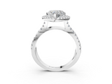 White gold Heart Cut Halo Split Shank Pave Set Ring_71