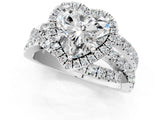 White gold Heart Cut Halo Split Shank Prong Setting Ring_13