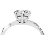 White gold Heart Cut Moissanite Engagement Ring with Side Stone Accents and Four-Prong Setting_40