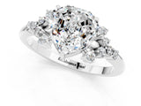 White gold Heart Cut Moissanite Ring with Side Stones and Four-Prong Setting_37