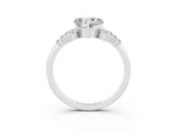 White gold Heart Cut Moissanite Ring with Side Stones and Four-Prong Setting_39