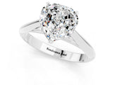 White gold Heart Cut Moissanite Solitaire Engagement Ring with Cathedral Setting and Four-Prong Mount_31