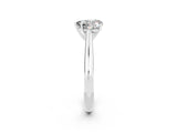 White gold Heart Cut Moissanite Solitaire Engagement Ring with Cathedral Setting and Four-Prong Mount_32