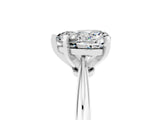 White gold Heart Cut Moissanite Solitaire Engagement Ring with Classic Band and Four-Prong Setting_17