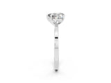White gold Heart Cut Moissanite Solitaire Engagement Ring with Classic Band and Four-Prong Setting_26