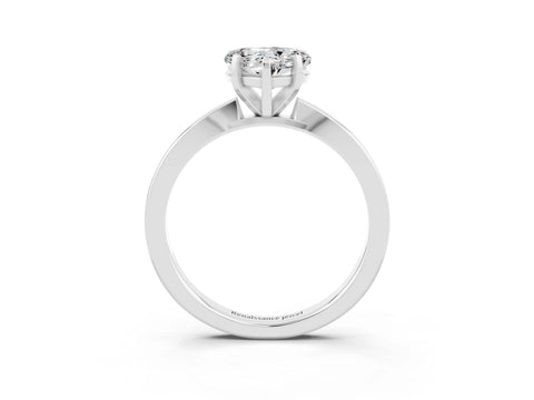 White gold Heart Cut Moissanite Solitaire Engagement Ring with Classic Band and Four-Prong Setting_27