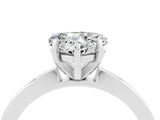 White gold Heart Cut Moissanite Solitaire Engagement Ring with Classic Band and Four-Prong Setting_28