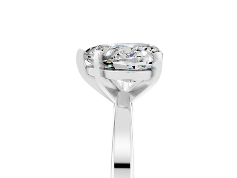White gold Heart Cut Moissanite Solitaire Engagement Ring with Classic Band and Four-Prong Setting_29