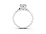 White gold Heart Cut Moissanite Solitaire Engagement Ring with Classic Band and Four-Prong Setting_63