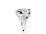 White gold Heart Cut Moissanite Solitaire Engagement Ring with Round Band and Four-Prong Setting_5