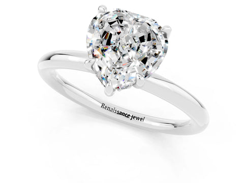 White gold Heart Cut Moissanite Solitaire Ring with Thin Band and Four-Prong Setting_1