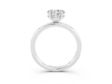White gold Heart Cut Moissanite Solitaire Ring with Thin Band and Four-Prong Setting_3