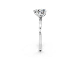 White gold Heart Cut Moissanite Solitaire Ring with Thin Band and Prong Setting_14