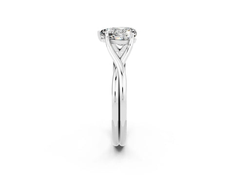 White gold Heart Cut Moissanite Solitaire Twist Band Prong Setting Ring_56