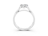 White gold Heart Cut Moissanite Solitaire Twist Band Prong Setting Ring_57