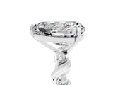 White gold Heart Cut Moissanite Solitaire Twisted Band with Round  Accents and Prong Setting_17