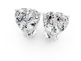 White gold Heart Cut Moissanite Stud Earrings_13