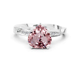 White gold Heart Cut Morganite Engagement Ring with Side Stone Accents and Four-Prong Setting_24
