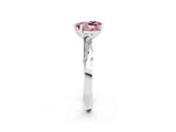 White gold Heart Cut Morganite Engagement Ring with Side Stone Accents and Four-Prong Setting_26