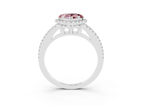 White gold Heart Cut Morganite Halo Split Shank Engagement Ring_15