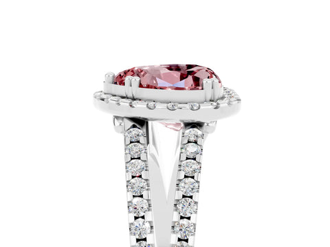 White gold Heart Cut Morganite Halo Split Shank Engagement Ring_17