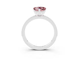 White gold Heart Cut Morganite Milgrain Pavé Engagement Ring with Four-Prong Setting_15