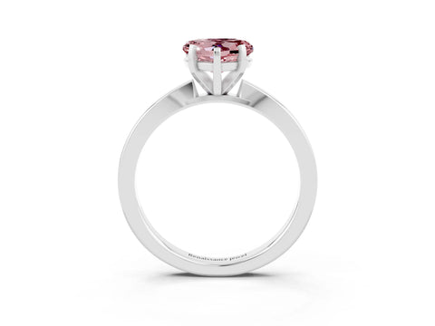 White gold Heart Cut Morganite Solitaire Engagement Ring with Classic Band and Four-Prong Setting_27
