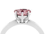 White gold Heart Cut Morganite Solitaire Engagement Ring with Classic Band and Four-Prong Setting_28