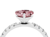 White gold Heart Cut Morganite Solitaire Pavé Band with Four-Prong Setting_4