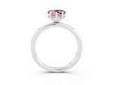 White gold Heart Cut Morganite Solitaire Ring with Thin Band and Four-Prong Setting_3