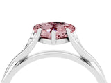 White gold Heart Cut Morganite Solitaire Twist Band Prong Setting Ring_40