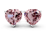 White gold Heart Cut Morganite Stud Earrings_18