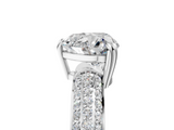 White gold Heart Cut Pave Diamond Engagement Ring with Channel Set Band and Four-Prong Setting_31