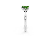 White gold Heart Cut Peridot Solitaire Engagement Ring with Classic Band and Four-Prong Setting_38