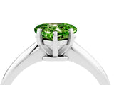 White gold Heart Cut Peridot Solitaire Engagement Ring with Classic Band and Four-Prong Setting_40