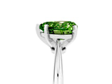 White gold Heart Cut Peridot Solitaire Engagement Ring with Classic Band and Four-Prong Setting_41