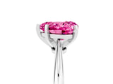 White gold Heart Cut Pink Sapphire Solitaire Engagement Ring with Classic Band and Four-Prong Setting_41
