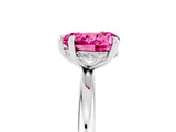 White gold Heart Cut Pink Sapphire Solitaire Ring with Thin Band and Four-Prong Setting_29
