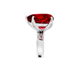 White gold Heart Cut Ruby Solitaire Ring with Thin Band and Prong Setting_17