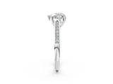 White gold Heart Cut Solitaire Cathedral Diamond Engagement Ring with Channel-Set Band and Four-Prong Setting_5
